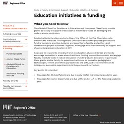 Education initiatives & funding