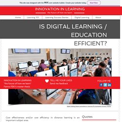 Is digital learning/education efficient?