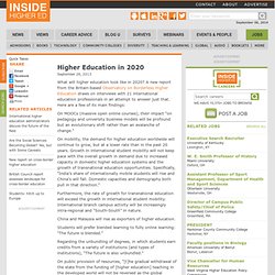 Higher Education in 2020