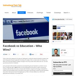 Facebook vs Education – Who Wins?