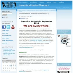 Education Protests Worldwide (September 2011)