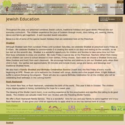 Jewish Education - Growing Garden Preschool & Kindergarten -
