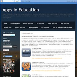Managing Individual Education Programs (IEP) on the iPad