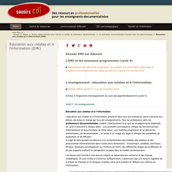 Savoirs CDI: Éducation aux médias et à l'information (EMI)