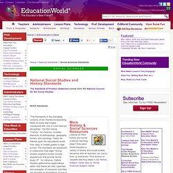 Education World® : National Standards: Social Sciences