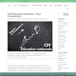 CPF Éducation Nationale