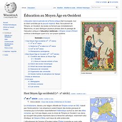Éducation au Moyen Âge en Occident