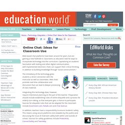 Online Chat: Ideas for Classroom Use