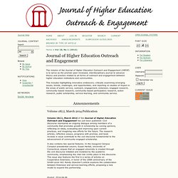 Journal of higher education outreach & engagement