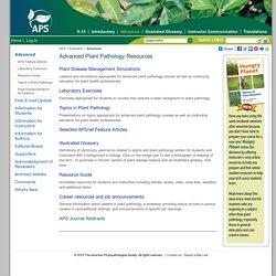 APSnet Education Center Advanced Plant Pathology Resources