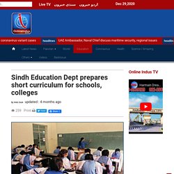 Sindh Education Dept prepares short curriculum for schools, colleges