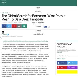 The Global Search for Education: What Does It Mean To Be a Great Principal?
