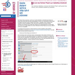 - Lire les fichier Flash sur tablettes Android