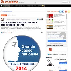Education au Numérique 2014 : les 5 propositions de la CNIL