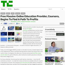 Free Massive Online Education Provider, Coursera, Begins To Find A Path To Profits