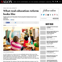 What real education reform looks like