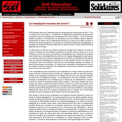 Le remplaçant nouveau est arrivé !