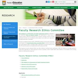 HKU - Faculty of Education - Faculty Research Ethics Committee - Research