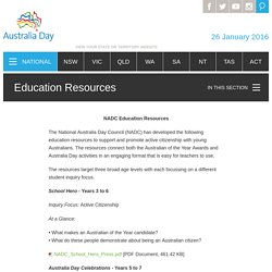 Education Resources ‐ Australia Day
