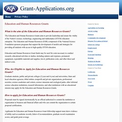 Education and Human Resources Grants