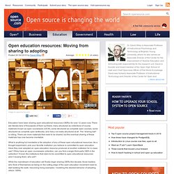 Open education resources: Moving from sharing to adopting