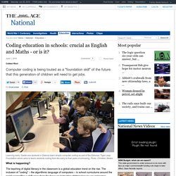 Coding education in schools: crucial as English and Maths - or is it?