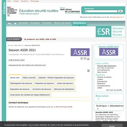 Session ASSR 2021 - Éducation et sensibilisation à la sécurité routière - Éduscol