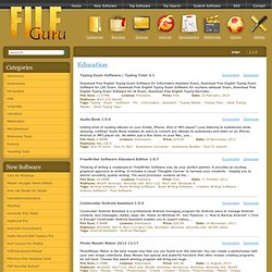 Education Software at File Guru, Free Software Downloads, Education