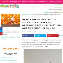 Here's The Entire List of Education Companies Offering Free Subscriptions Due to School Closings