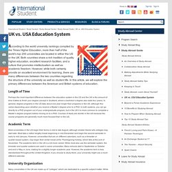 UK vs. USA Education System