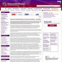 Teacher-Created Web Sites Link Home and School