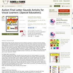 AUTISM FINAL LETTER SOUNDS ACTIVITY FOR VISUAL LEARNERS {SPECIAL EDUCATION}