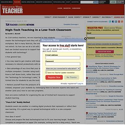 High-Tech Teaching in a Low-Tech Classroom