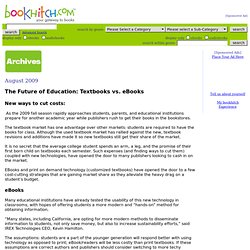 The Future of Education: Textbooks vs. eBooks - bookhitch.com