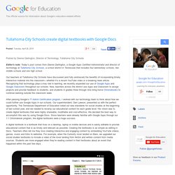 Tullahoma City Schools create digital textbooks with Google Docs