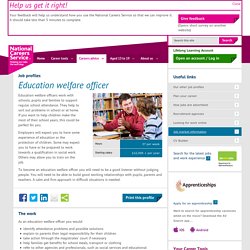 Education welfare officer job information