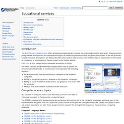 Educational services - Bioinformatics.Org Wiki