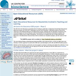 Open Educational Resources Project (Collections Strand) - OeRBITAL