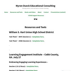 Resources and Tools – Myron Dueck Educational Consulting