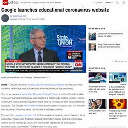 Google launches educational coronavirus website