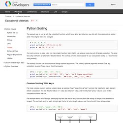 Python Sorting - Educational Materials