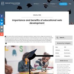 Importance and benefits of educational web development