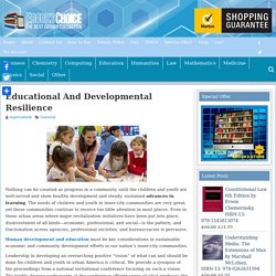 Educational And Developmental Resilience