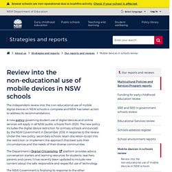 Review into the non-educational use of mobile devices in NSW schools