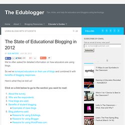 The State of Educational Blogging in 2012