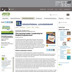 Giving Students Ownership of Learning:Leadership for Student Empowerment