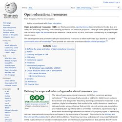 Open educational resources