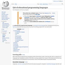 List of educational programming languages