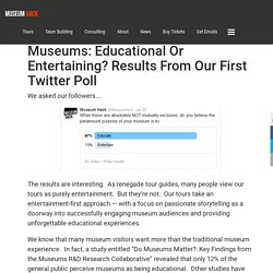 Museums: Educational or Entertaining? Results from Our First Twitter Poll - Museum Hack