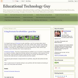 Using Evernote for ePortfolios - great idea